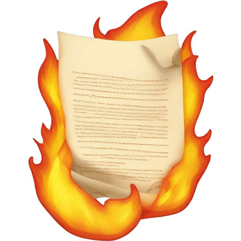 flaming document emoji