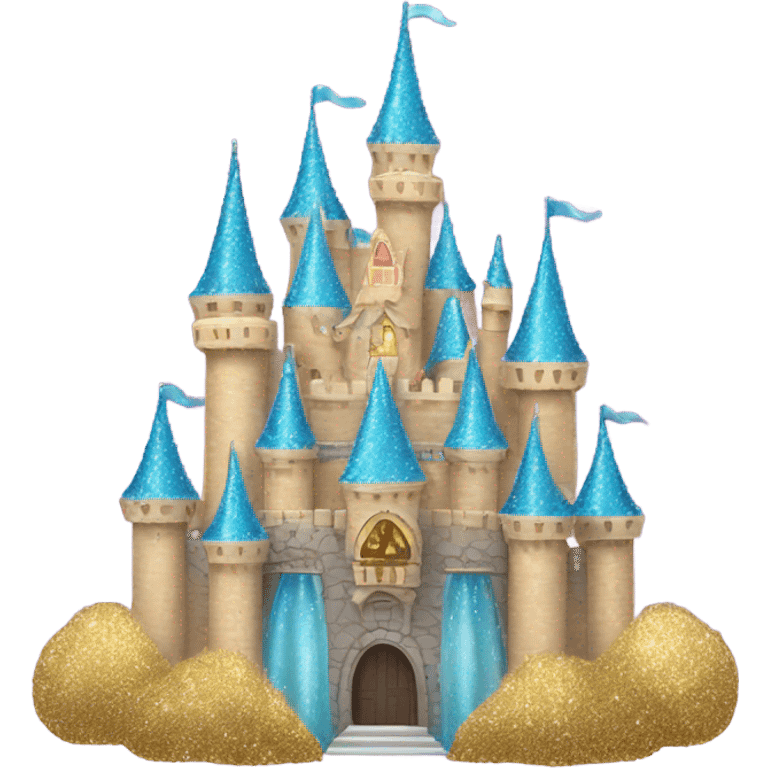 Princess castle with flitter emoji