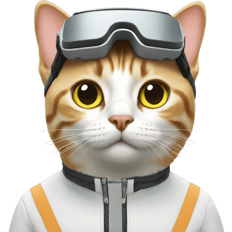 Cat wear VR emoji