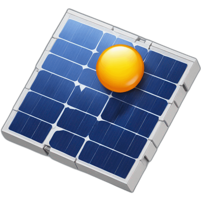 Solar panel as lego block emoji