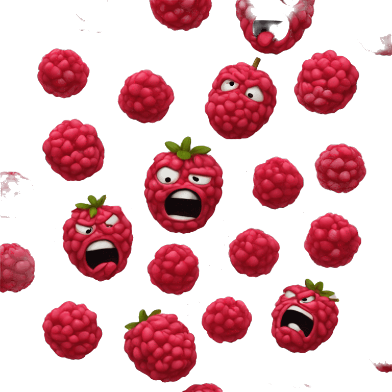 angry emoji with raspberries  emoji