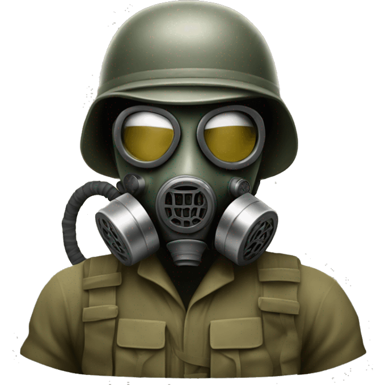 Us soldier ww2 in gas mask emoji