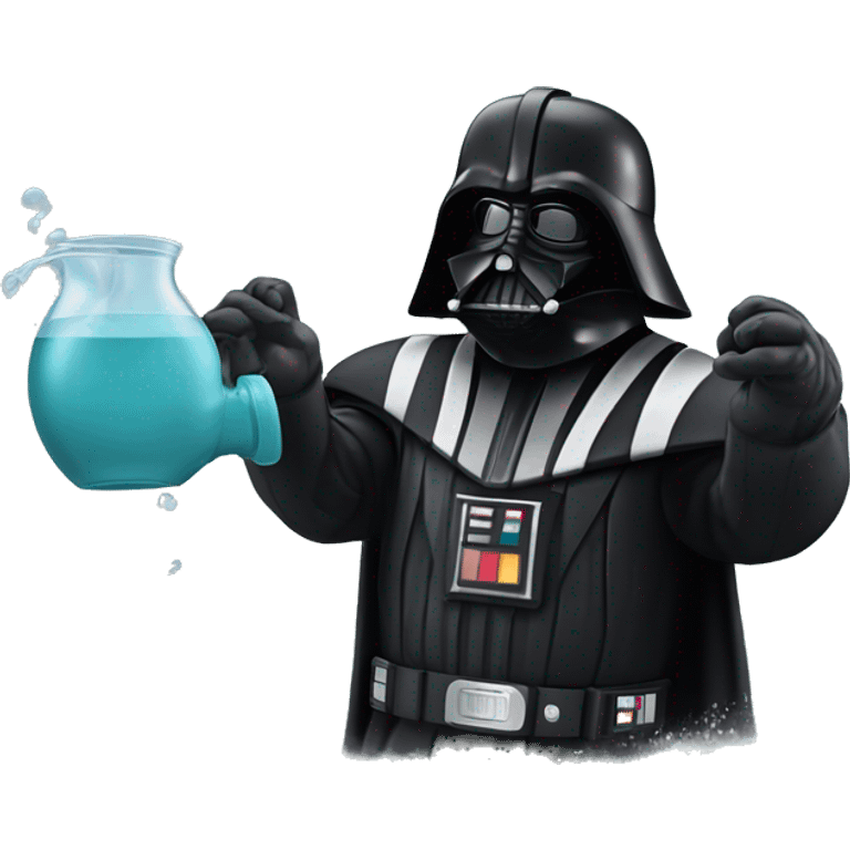 darth vader using a britta jug in the sea emoji