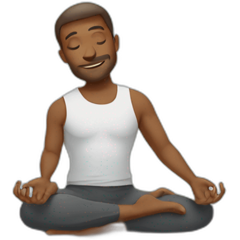 man doing yoga emoji