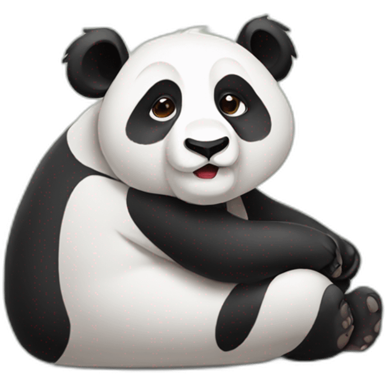 Lazy panda emoji