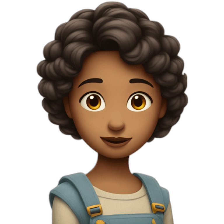 niña estilo pixar emoji