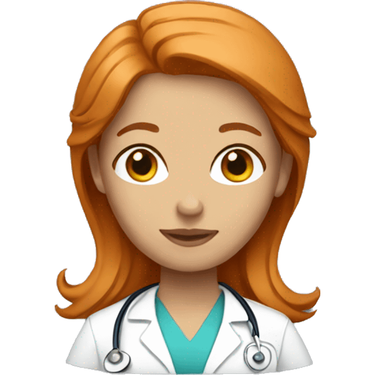 Nurse with ginger hair  emoji