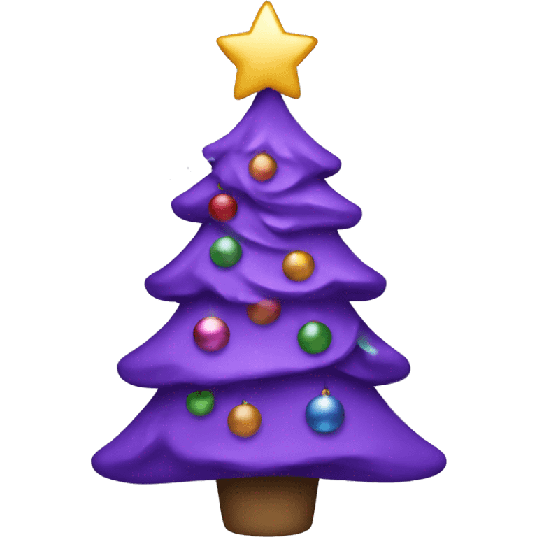 Purple christmas tree emoji