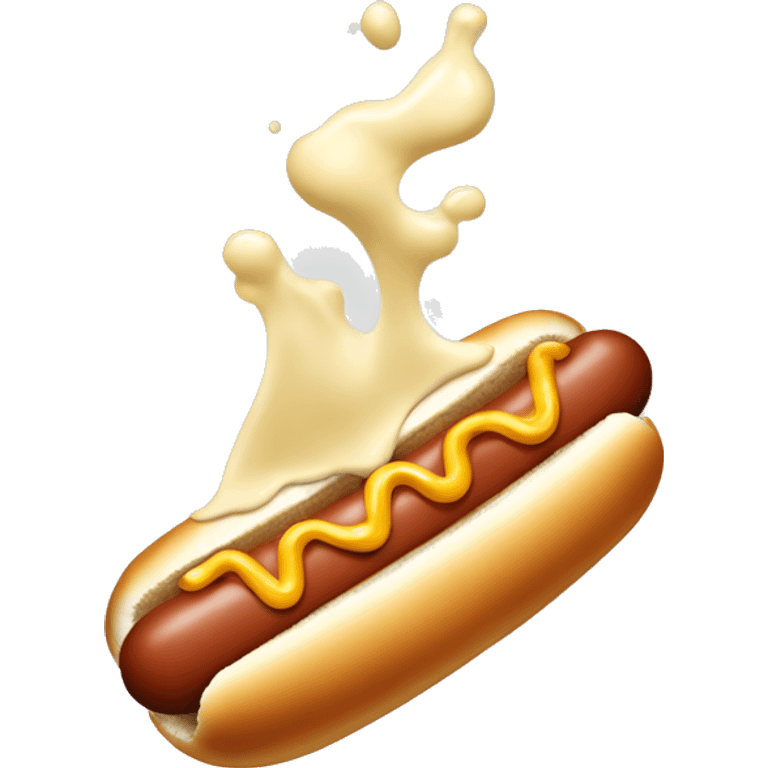 hot dog dripping milk emoji