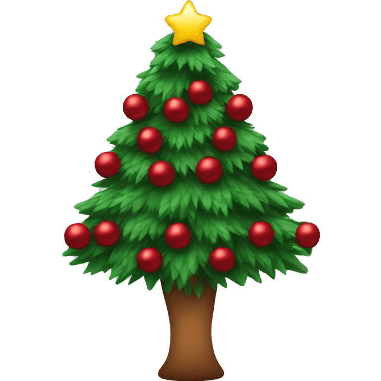 Christmas tree with Burgunder balls emoji