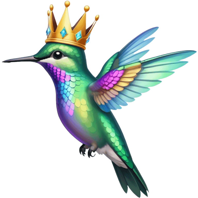 hummingbird with crown emoji