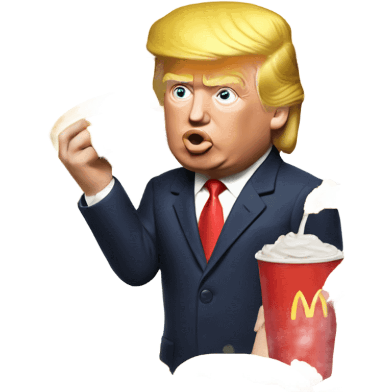 Donald trump eating Macdonald  emoji