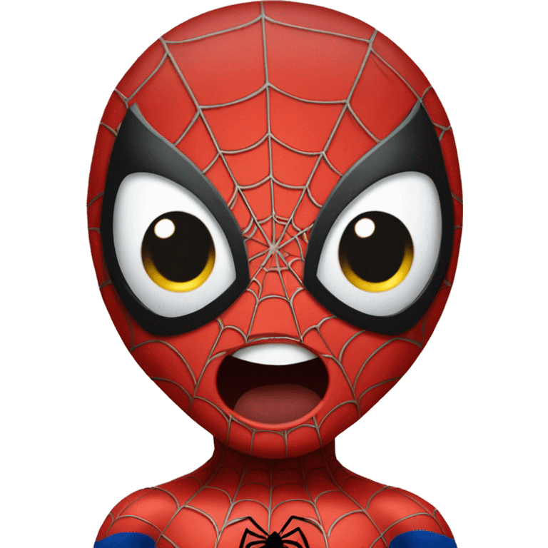 spiderman whit happy face  emoji