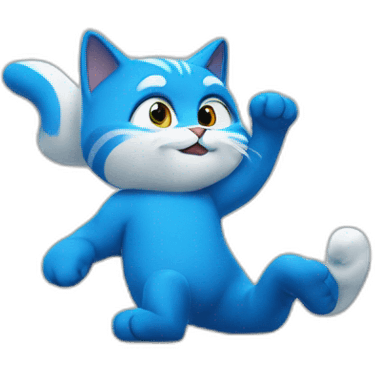 Smurfcat-fall-down emoji