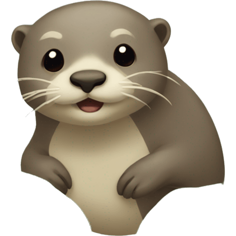 otter with leaves  emoji