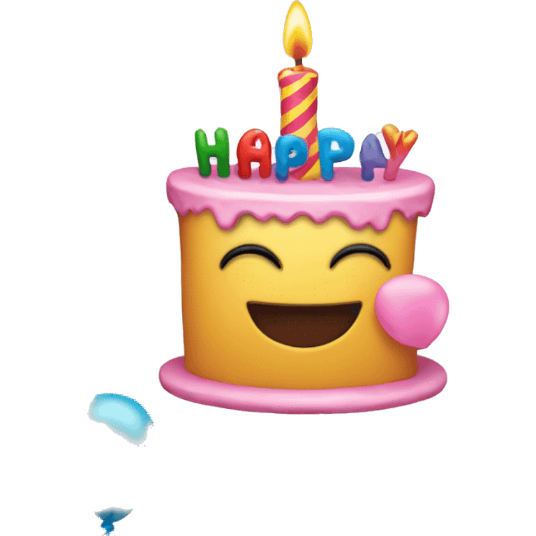 happy birthday sign with the word Priya light pink emoji