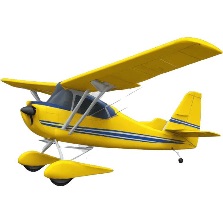 Real airplane cessna modelo 182 yellow emoji