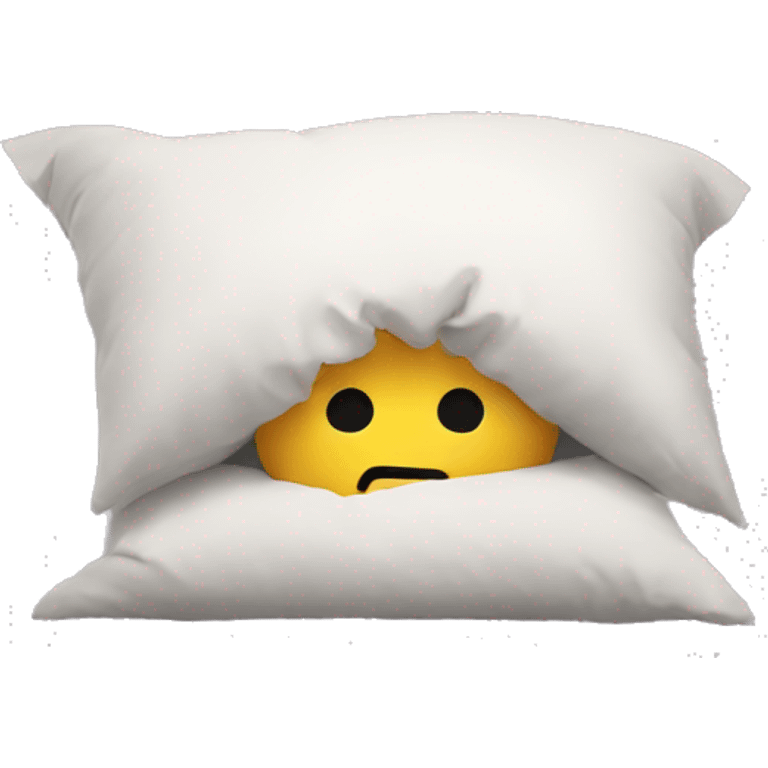 cartoon head buried in pillow emoji