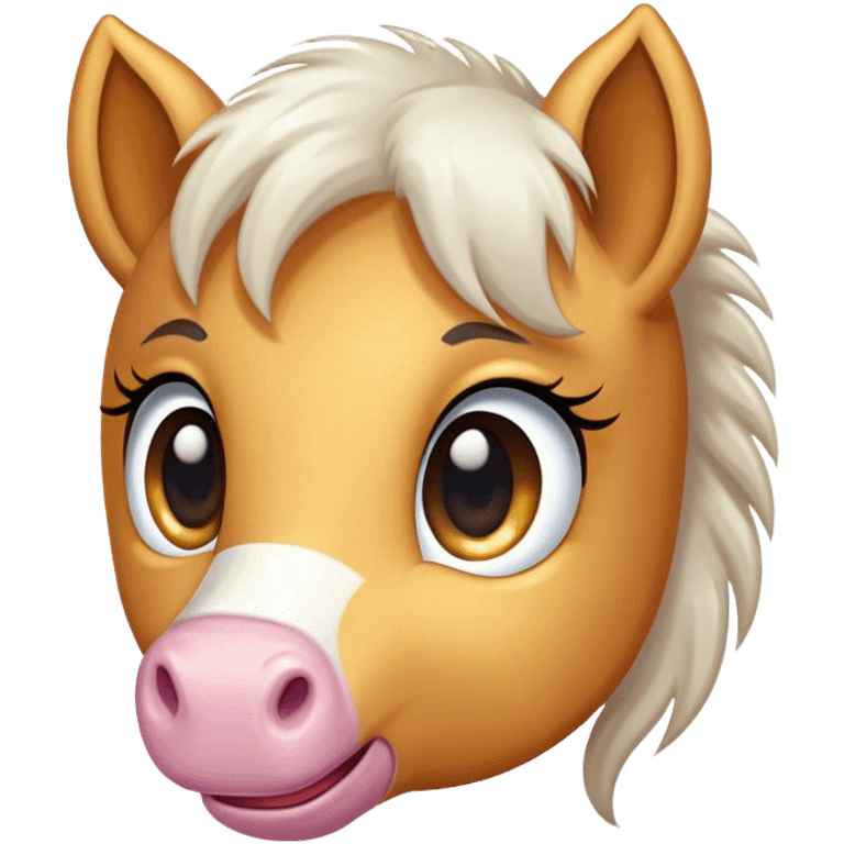 closeup cute pony emoji