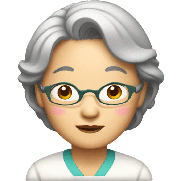 older asian lady emoji