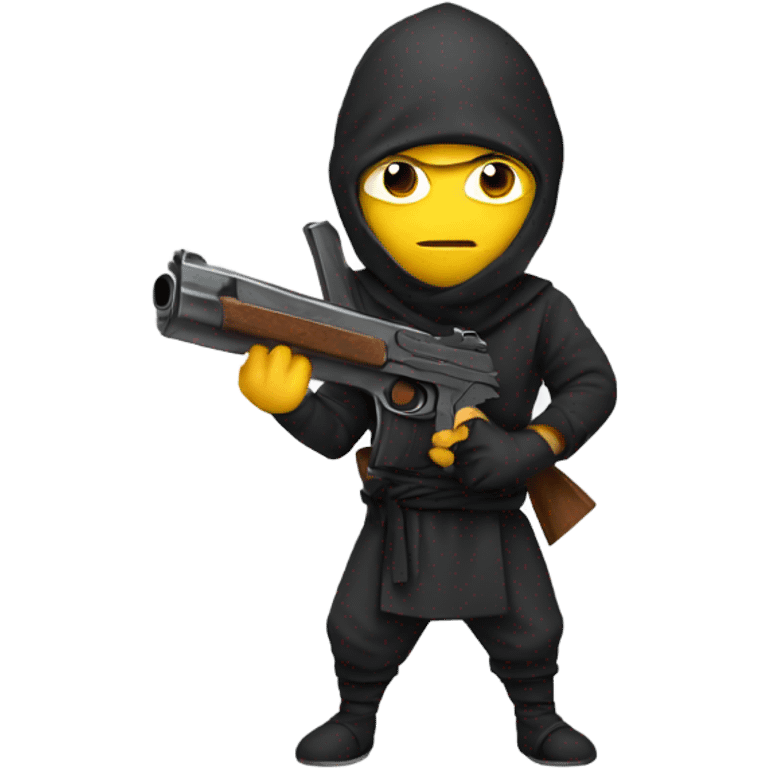 Ninja holding a gun emoji