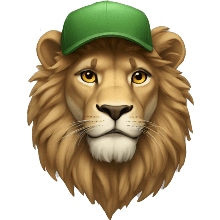 leon con gorra que ponga lion emoji