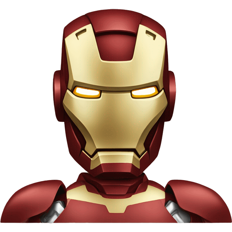 cartoon iron man with christmas hat emoji