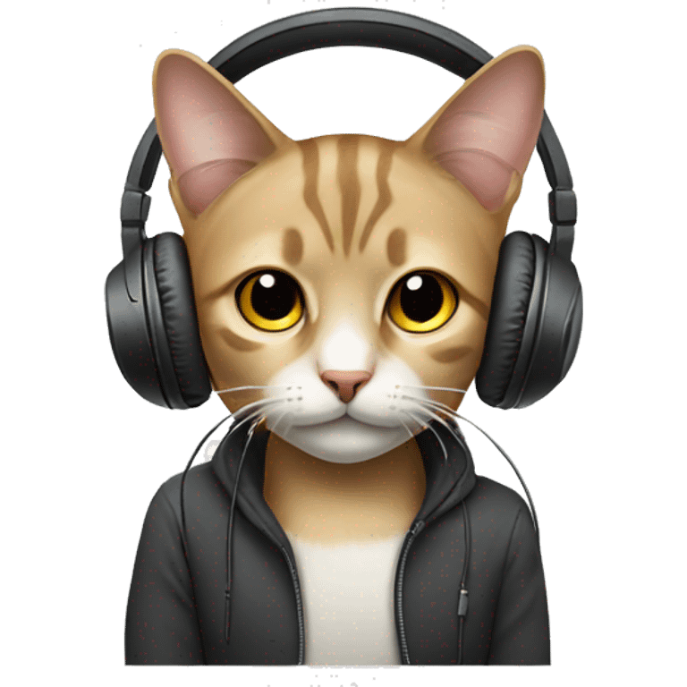 Cat in headphones  emoji