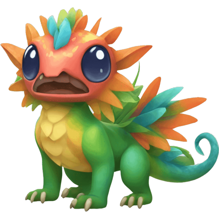 Colorful tropical Pokémon fantasy animal creature  emoji