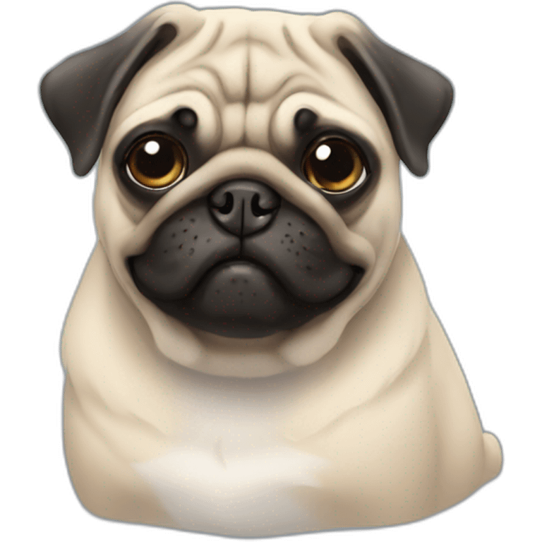 pug in grooming emoji