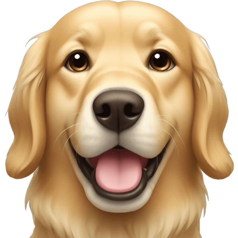 golden retriever mouth closed emoji