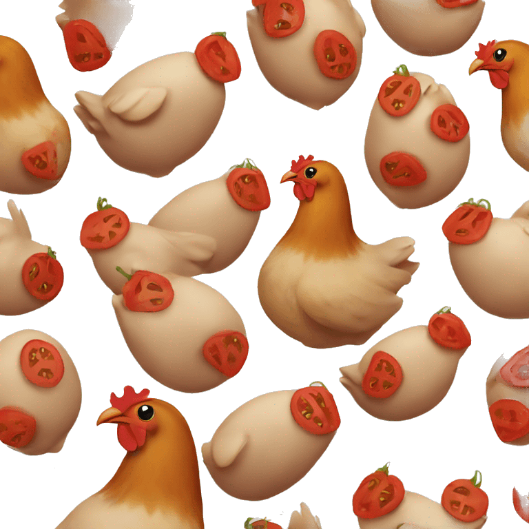 chicken sweet tomato emoji