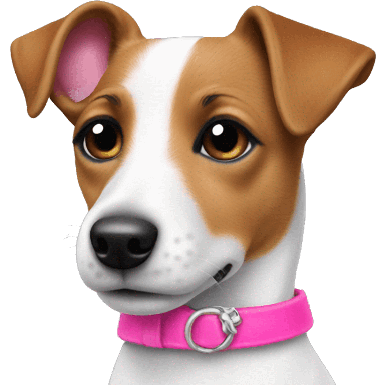 Jack Russel with pink Accessoire  emoji