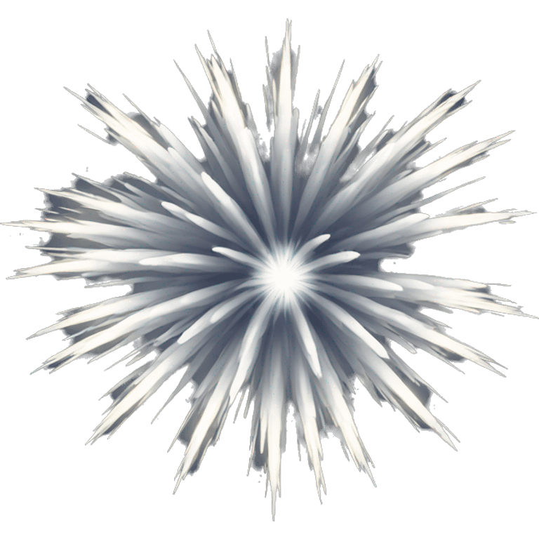 Silver fireworks emoji