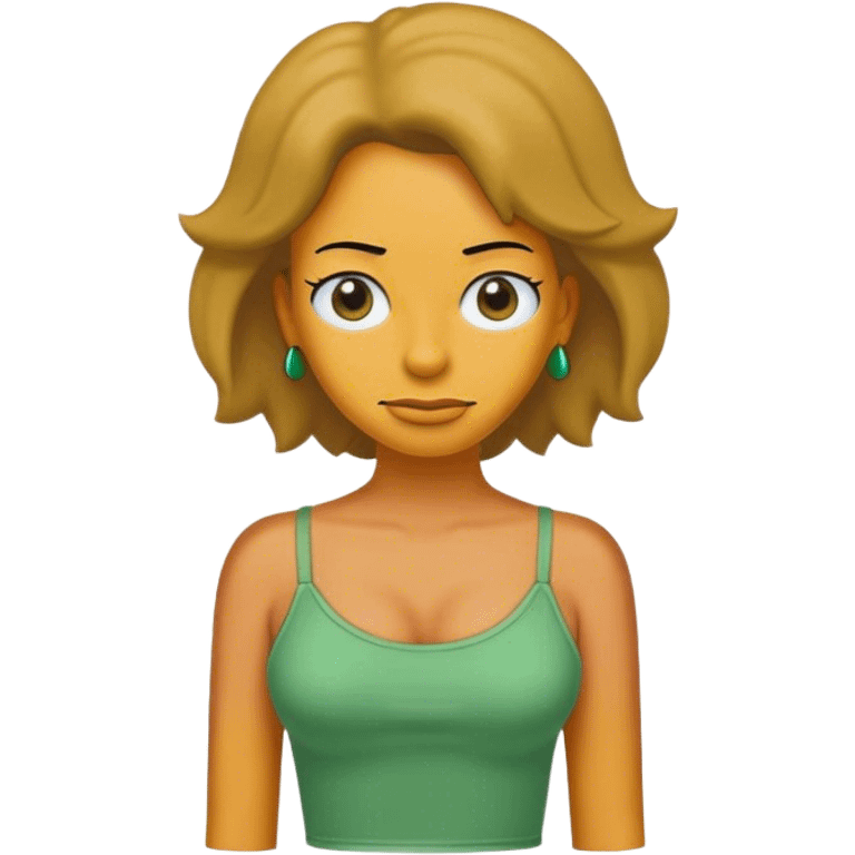 Simpson in a green camisole emoji