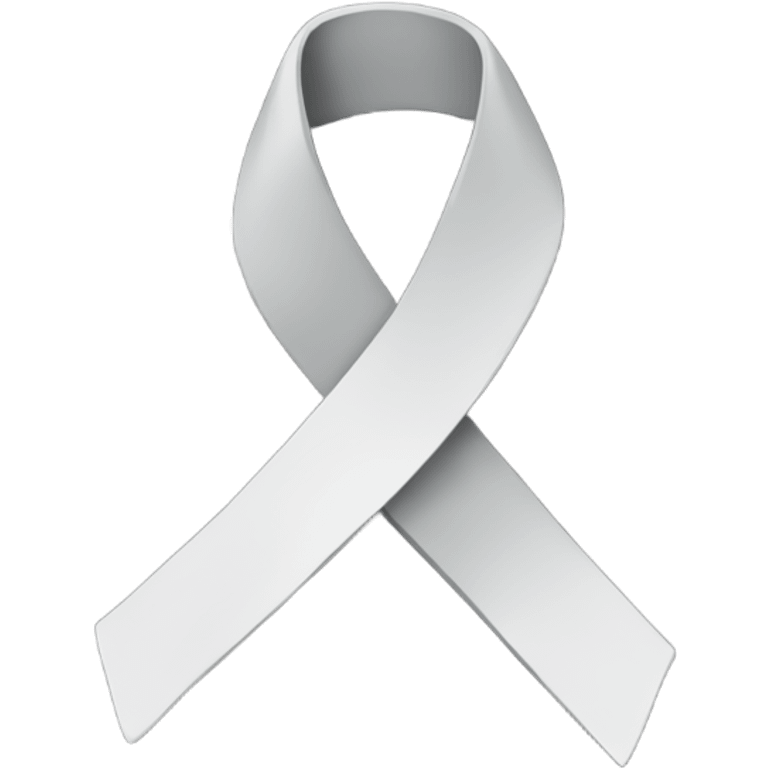 grey cancer ribbon emoji