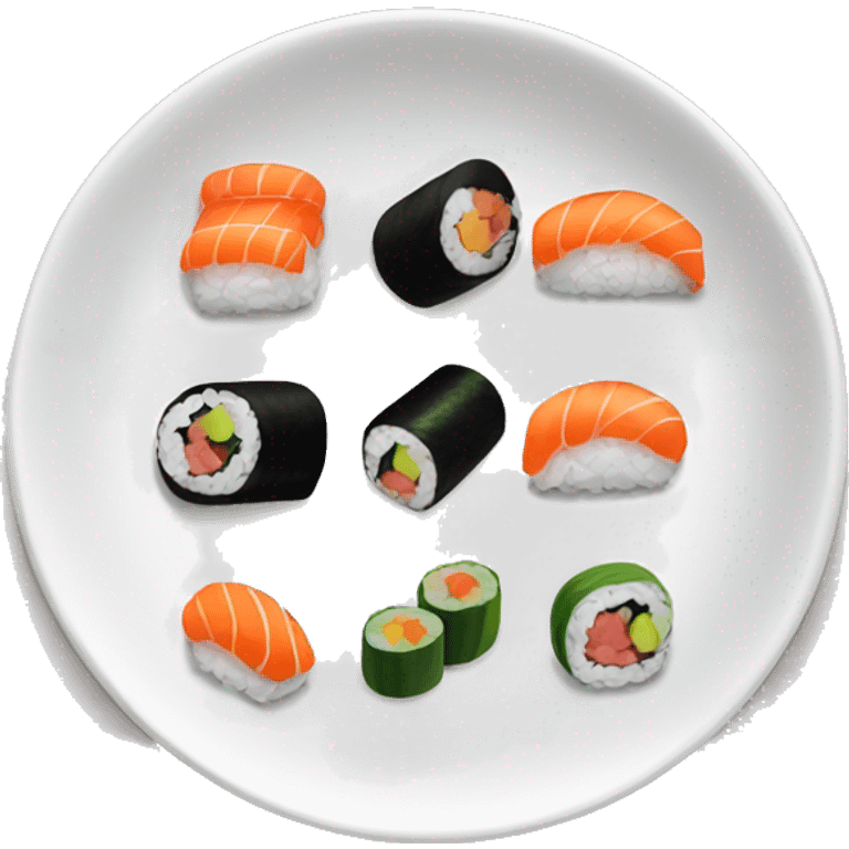 Delicious sushi plate emoji