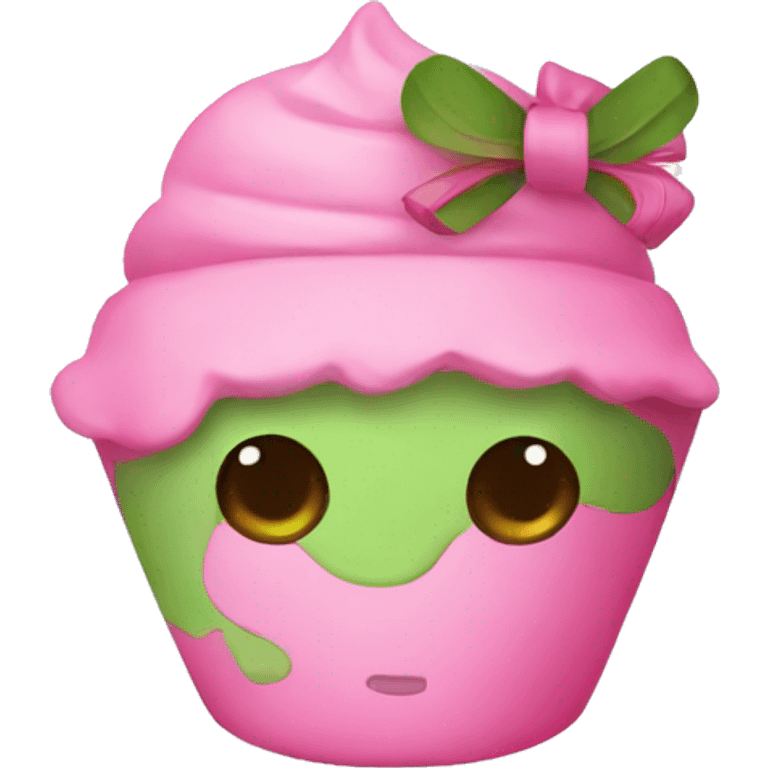 pink matcha with bow emoji