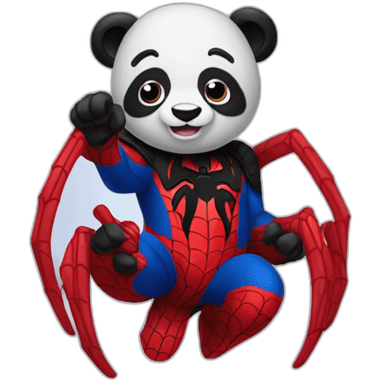 Panda as Spider-Man emoji