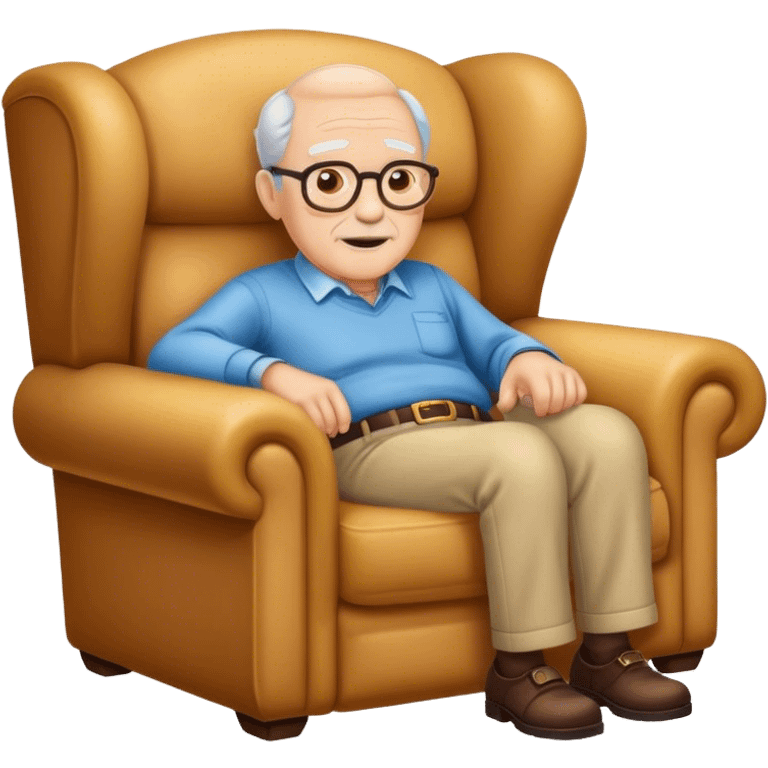 Grandpa is sitting in an armchair emoji