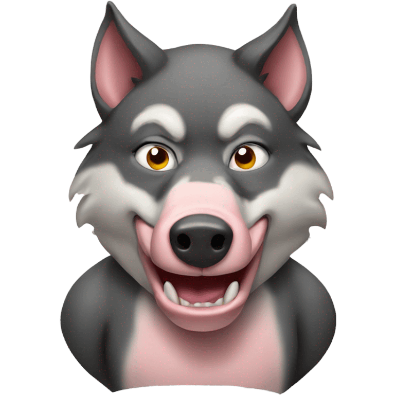 Wolf and pig  emoji