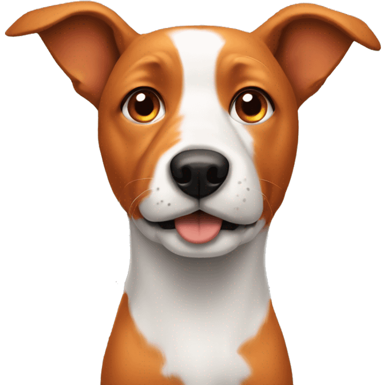 Orange, black, and white dog with pointy ears emoji