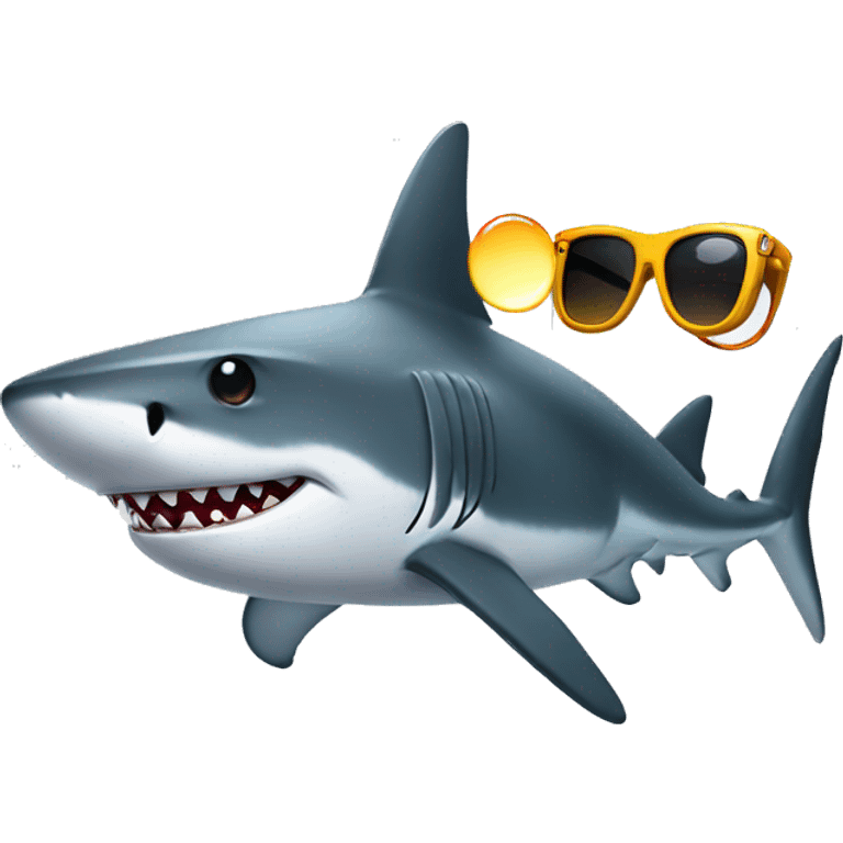 A shark with a sun Glasses emoji