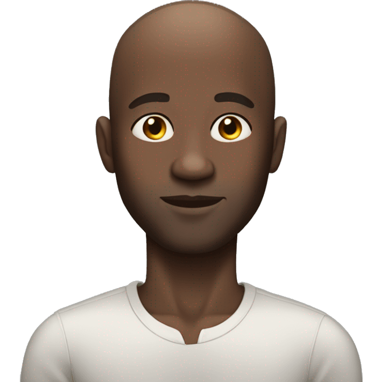 Black African man no hair emoji