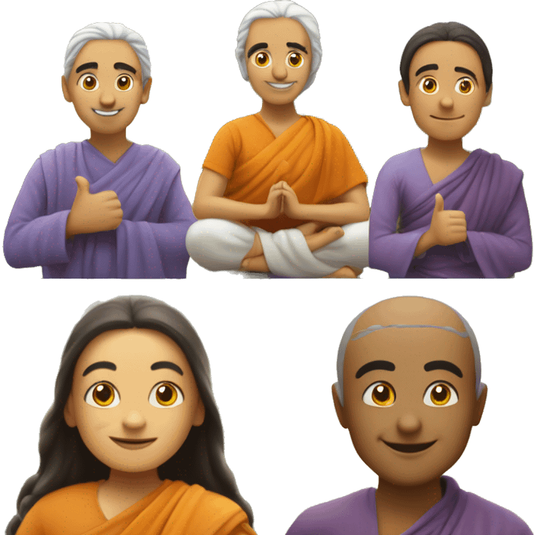 Create 5 Emoji's 1. Babaji Smile
2. Meditating Babaji
3. Wow Expression
4. OM Symbol
5. Thumbs Up Babaji emoji emoji