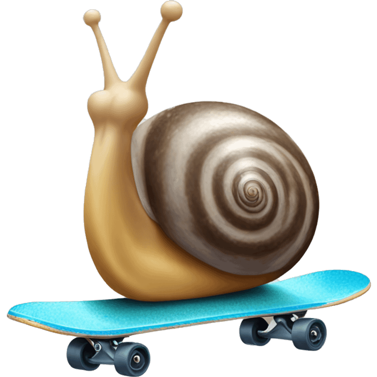 Snail on a skateboard emoji