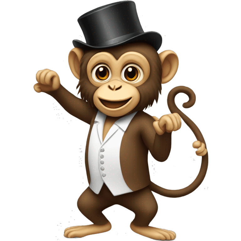 Arabian tap dancing monkey emoji