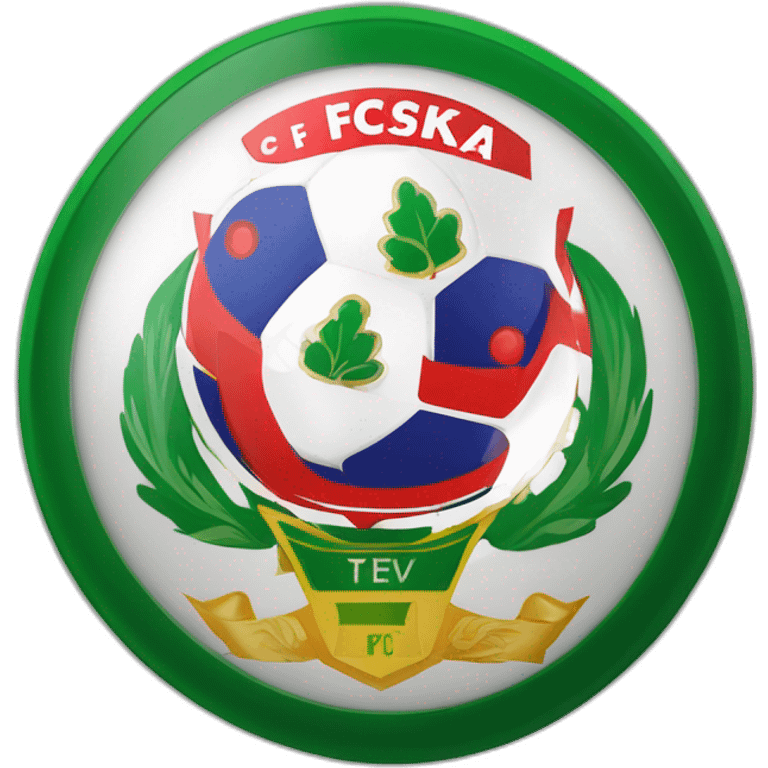 Pfc Cska Sofia soccer club badge Bulgaria emoji