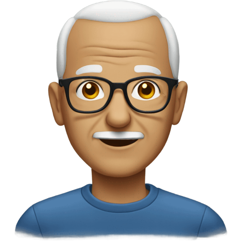 bald old man with glasses emoji