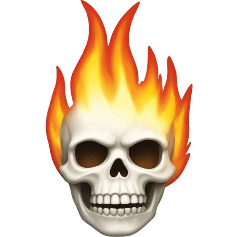 a skull on fire emoji